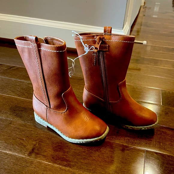 Cat & Jack Other - Girl’s Brown Leather Riding Boots - New Without Tags